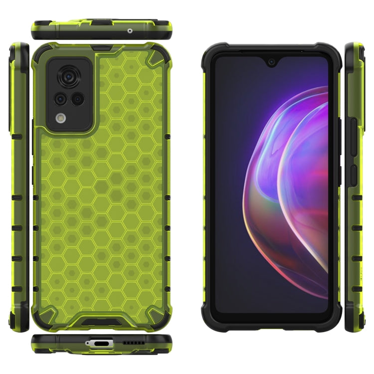 For vivo V21 Shockproof Honeycomb PC + TPU Case