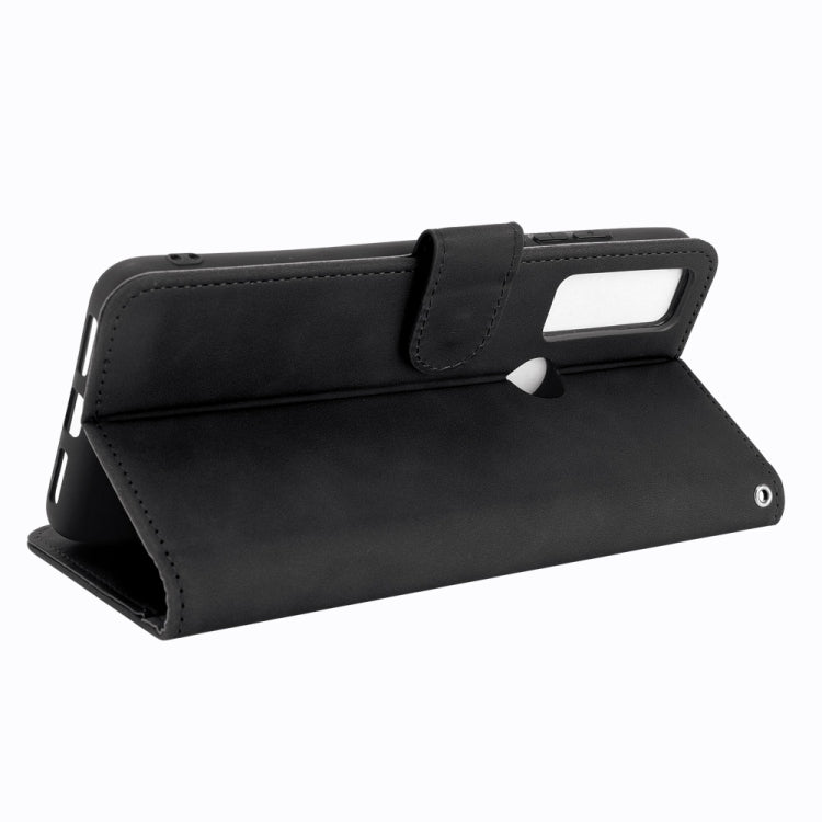 For TCL 20 SE Solid Color Skin Feel Magnetic Buckle Horizontal Flip Calf Texture PU Leather Case with Holder & Card Slots & Wallet