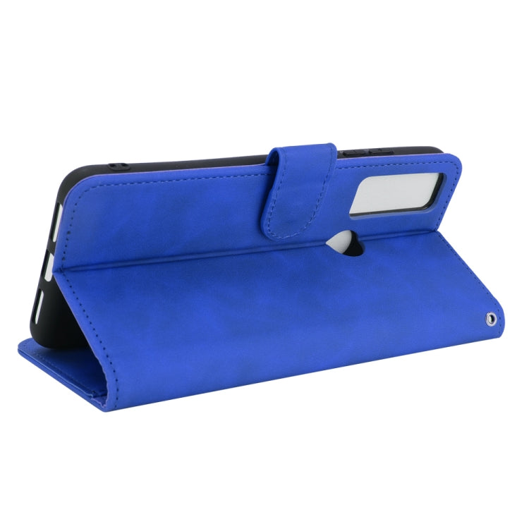 For TCL 20 SE Solid Color Skin Feel Magnetic Buckle Horizontal Flip Calf Texture PU Leather Case with Holder & Card Slots & Wallet