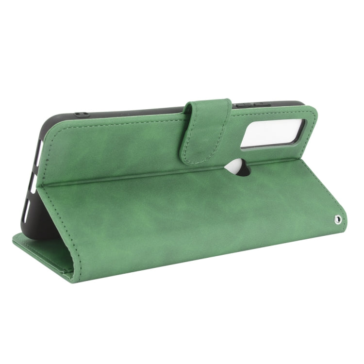 For TCL 20 SE Solid Color Skin Feel Magnetic Buckle Horizontal Flip Calf Texture PU Leather Case with Holder & Card Slots & Wallet