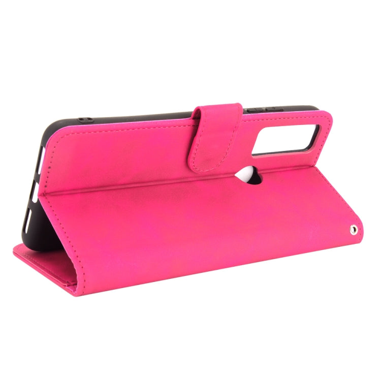 For TCL 20 SE Solid Color Skin Feel Magnetic Buckle Horizontal Flip Calf Texture PU Leather Case with Holder & Card Slots & Wallet