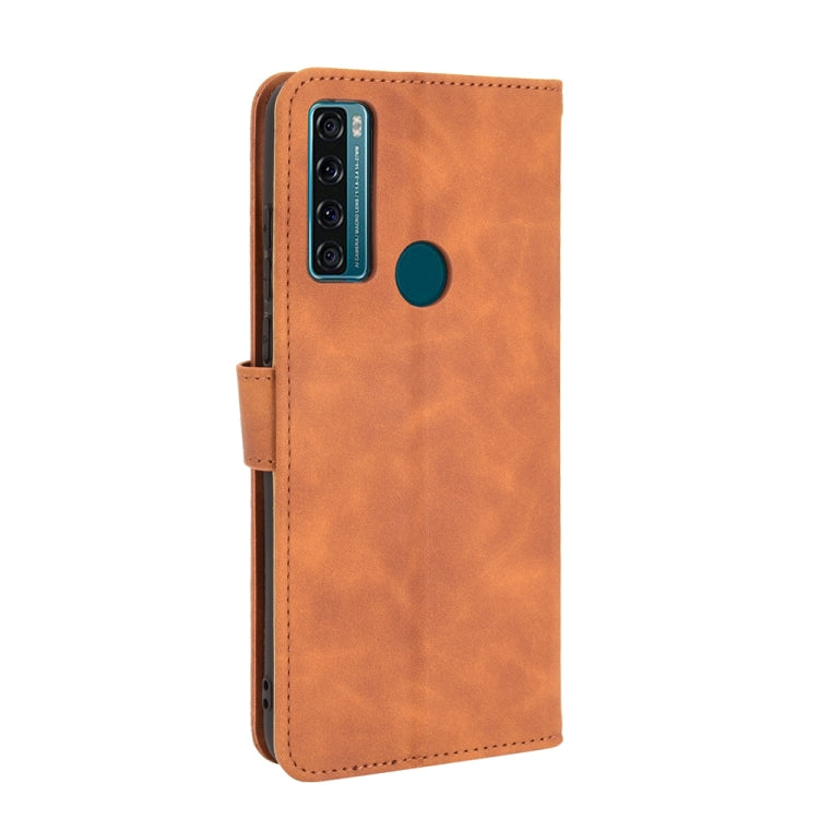 For TCL 20 SE Solid Color Skin Feel Magnetic Buckle Horizontal Flip Calf Texture PU Leather Case with Holder & Card Slots & Wallet