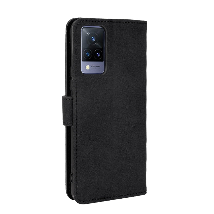 For vivo V21 Solid Color Skin Feel Magnetic Buckle Horizontal Flip Calf Texture PU Leather Case with Holder & Card Slots & Wallet