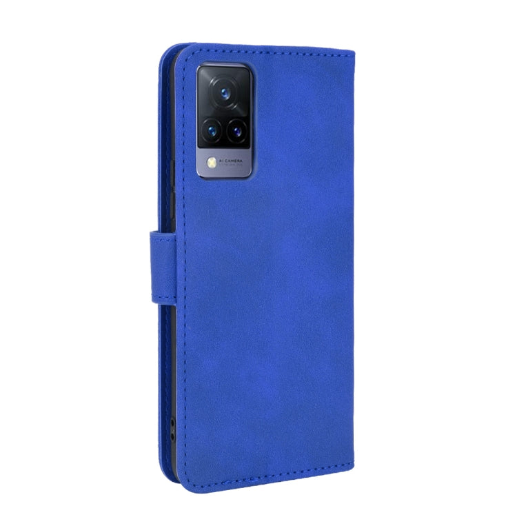 For vivo V21 Solid Color Skin Feel Magnetic Buckle Horizontal Flip Calf Texture PU Leather Case with Holder & Card Slots & Wallet