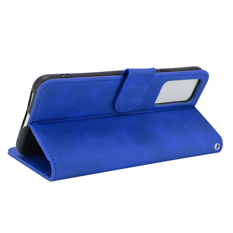 For vivo V21 Solid Color Skin Feel Magnetic Buckle Horizontal Flip Calf Texture PU Leather Case with Holder & Card Slots & Wallet