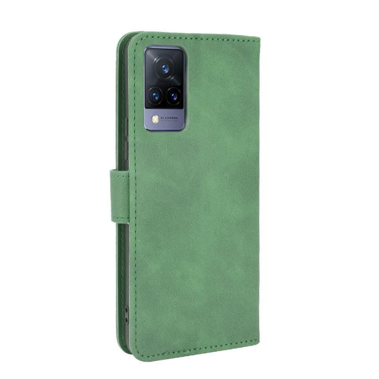 For vivo V21 Solid Color Skin Feel Magnetic Buckle Horizontal Flip Calf Texture PU Leather Case with Holder & Card Slots & Wallet