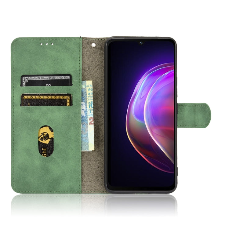 For vivo V21 Solid Color Skin Feel Magnetic Buckle Horizontal Flip Calf Texture PU Leather Case with Holder & Card Slots & Wallet