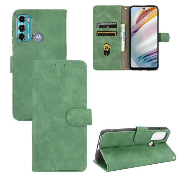 For Motorola Moto G60 / G40 Fusion Solid Color Skin Feel Magnetic Buckle Horizontal Flip Calf Texture PU Leather Case with Holder & Card Slots & Wallet