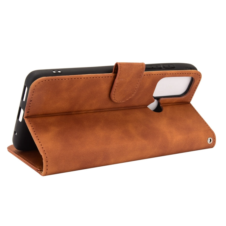 For Motorola Moto G60 / G40 Fusion Solid Color Skin Feel Magnetic Buckle Horizontal Flip Calf Texture PU Leather Case with Holder & Card Slots & Wallet