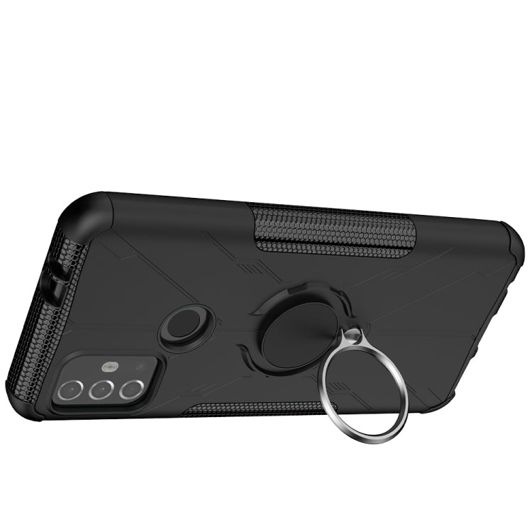 For Motorola  Moto G30 Armor Bear Shockproof PC + TPU Protective Case with Ring Holder