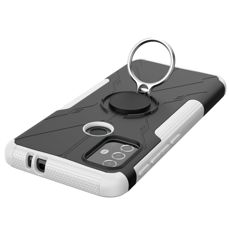For Motorola  Moto G30 Armor Bear Shockproof PC + TPU Protective Case with Ring Holder