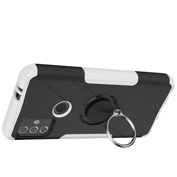 For Motorola  Moto G30 Armor Bear Shockproof PC + TPU Protective Case with Ring Holder