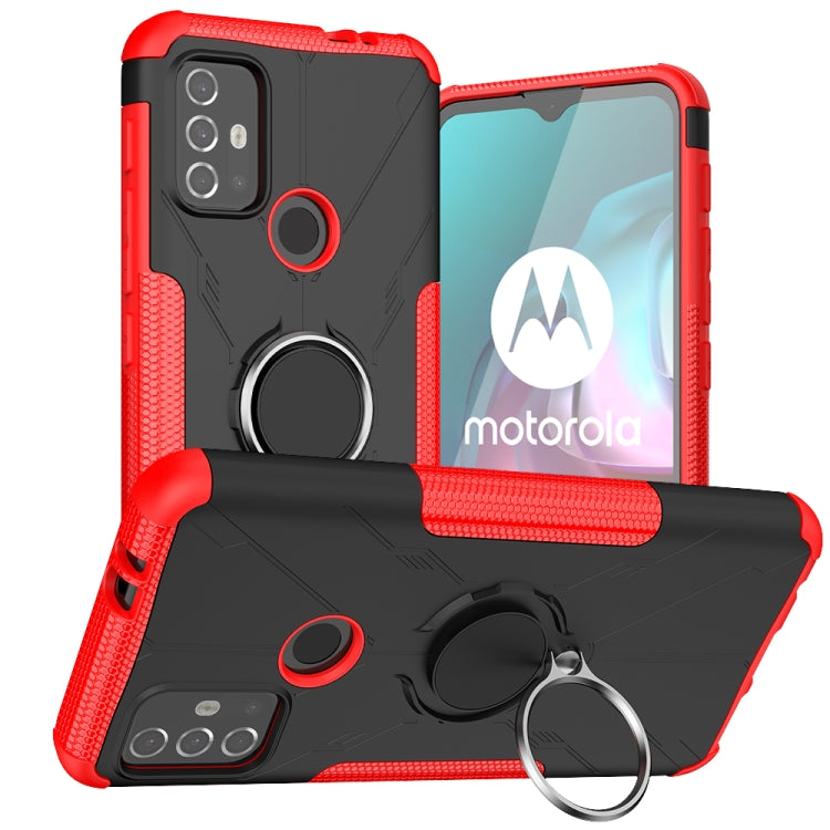 For Motorola  Moto G30 Armor Bear Shockproof PC + TPU Protective Case with Ring Holder