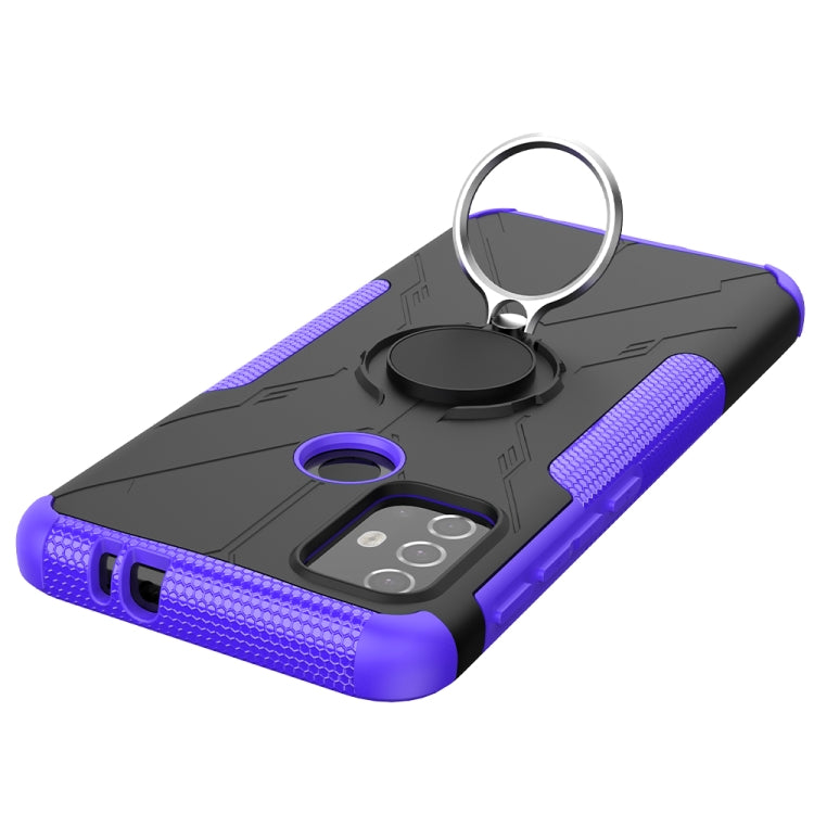 For Motorola  Moto G30 Armor Bear Shockproof PC + TPU Protective Case with Ring Holder