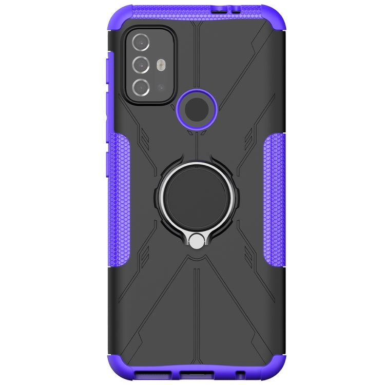 For Motorola  Moto G30 Armor Bear Shockproof PC + TPU Protective Case with Ring Holder