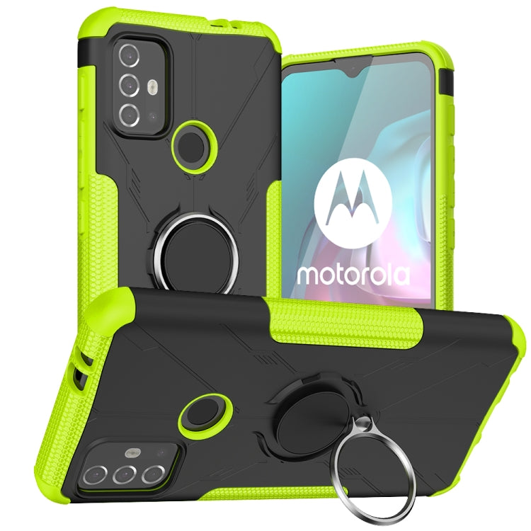 For Motorola  Moto G30 Armor Bear Shockproof PC + TPU Protective Case with Ring Holder