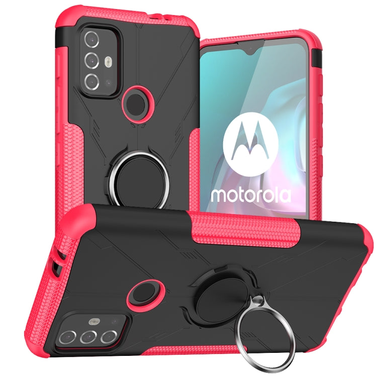 For Motorola  Moto G30 Armor Bear Shockproof PC + TPU Protective Case with Ring Holder