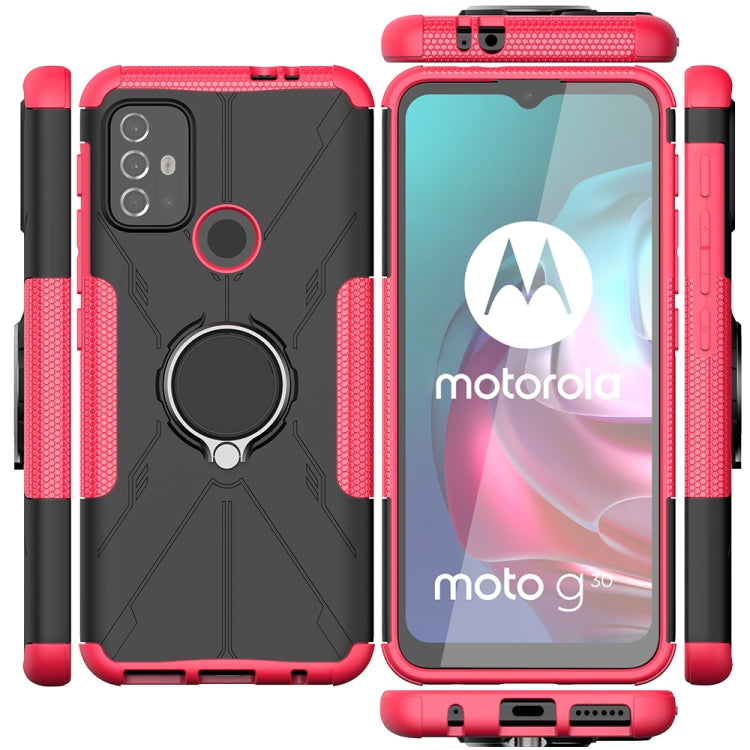 For Motorola  Moto G30 Armor Bear Shockproof PC + TPU Protective Case with Ring Holder