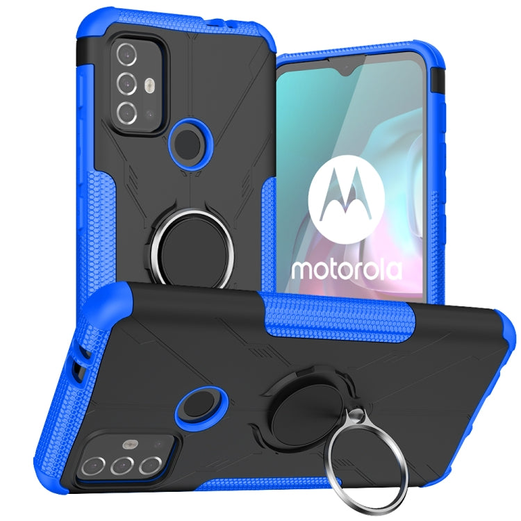 For Motorola  Moto G30 Armor Bear Shockproof PC + TPU Protective Case with Ring Holder