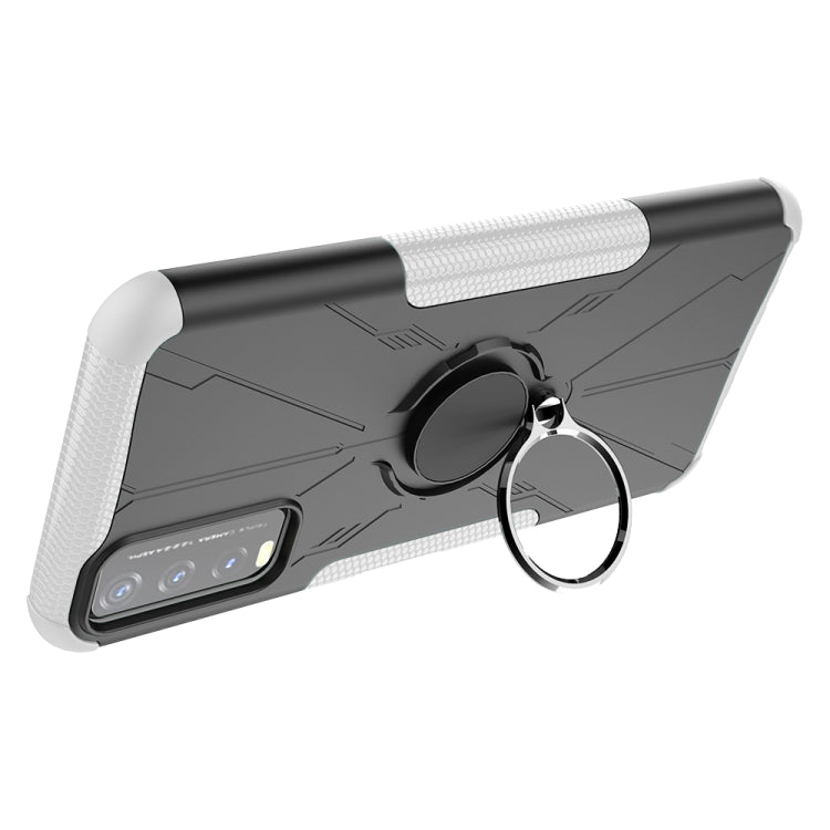 For vivo Y20 Armor Bear Shockproof PC + TPU Protective Case with Ring Holder