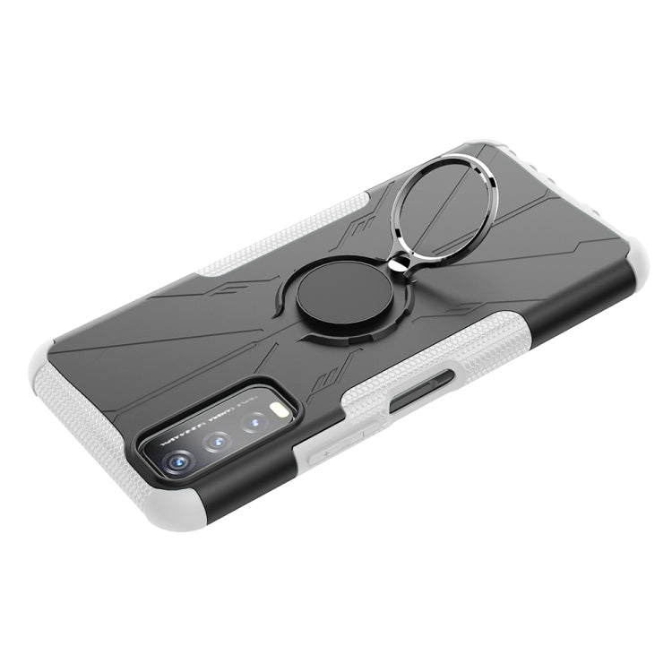 For vivo Y20 Armor Bear Shockproof PC + TPU Protective Case with Ring Holder
