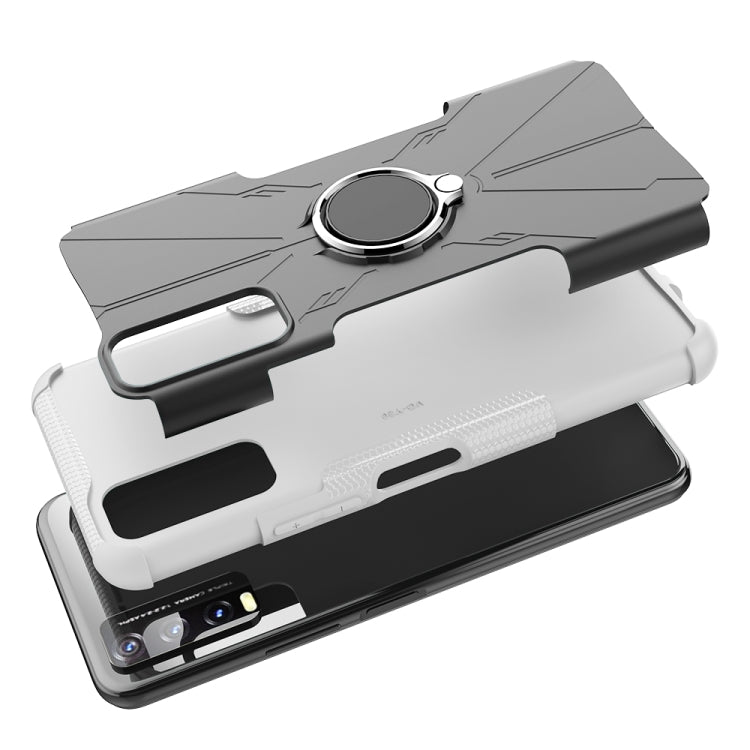 For vivo Y20 Armor Bear Shockproof PC + TPU Protective Case with Ring Holder