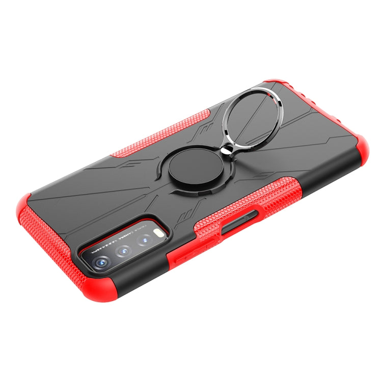 For vivo Y20 Armor Bear Shockproof PC + TPU Protective Case with Ring Holder