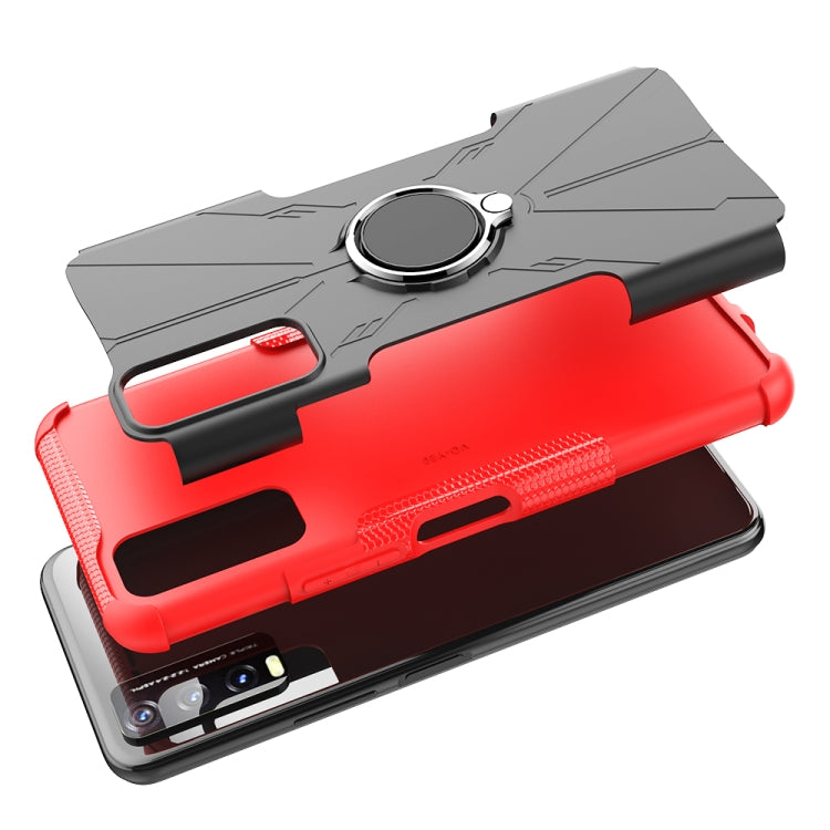 For vivo Y20 Armor Bear Shockproof PC + TPU Protective Case with Ring Holder