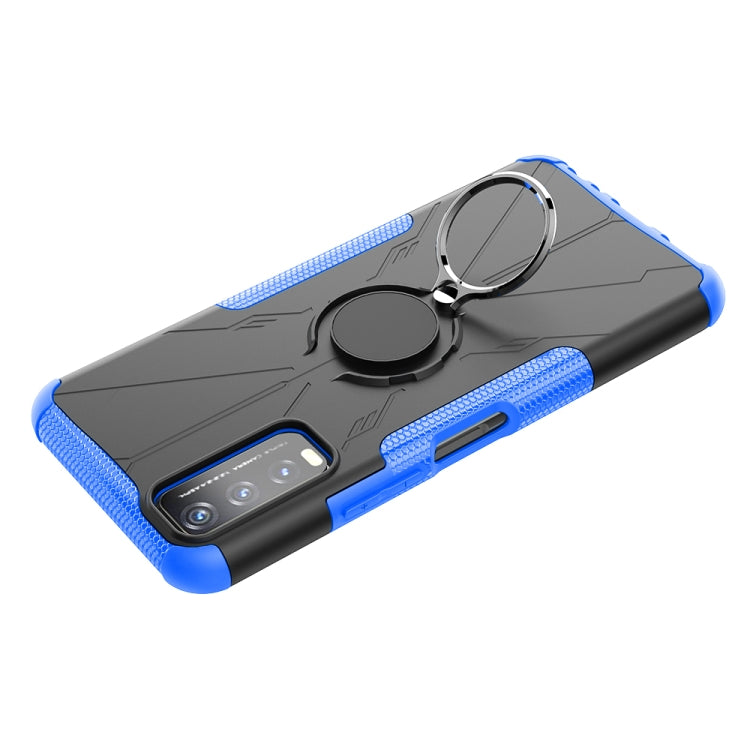 For vivo Y20 Armor Bear Shockproof PC + TPU Protective Case with Ring Holder