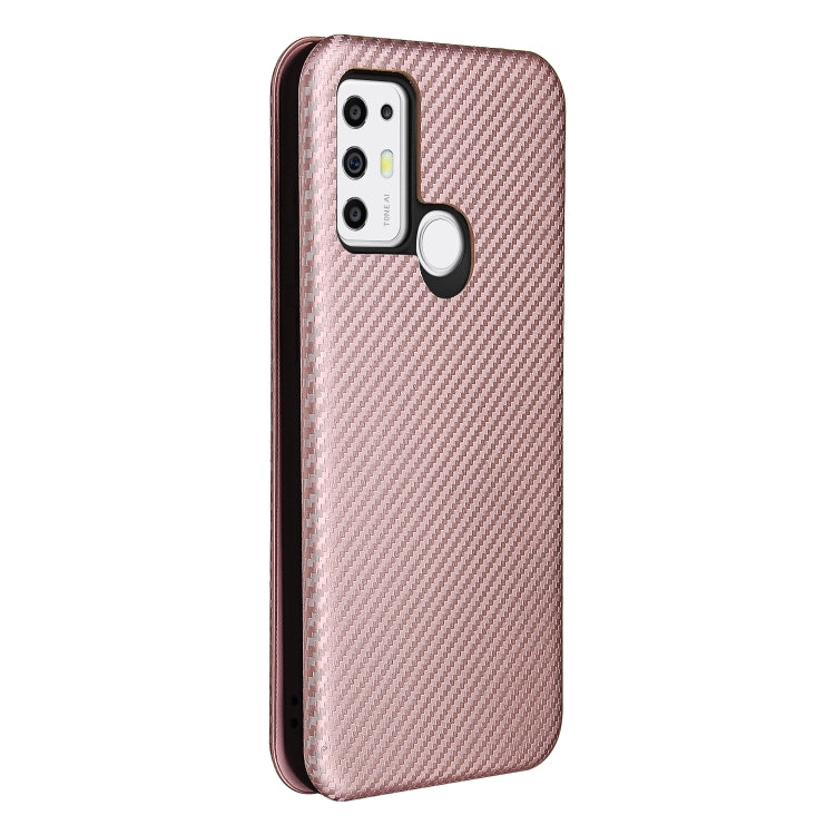 For Tone e21 Carbon Fiber Texture Horizontal Flip TPU + PC + PU Leather Case with Card Slot