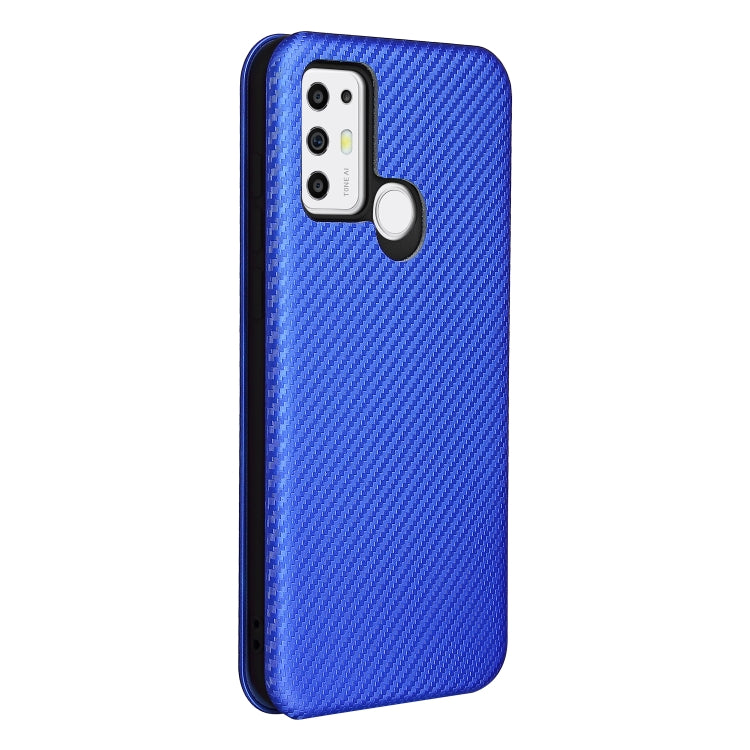 For Tone e21 Carbon Fiber Texture Horizontal Flip TPU + PC + PU Leather Case with Card Slot