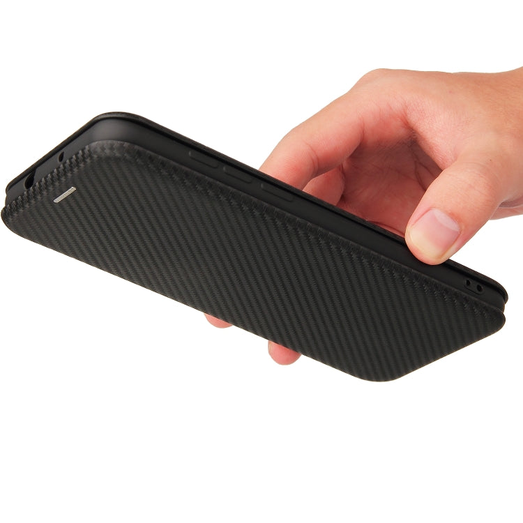 For Tone e21 Carbon Fiber Texture Horizontal Flip TPU + PC + PU Leather Case with Card Slot