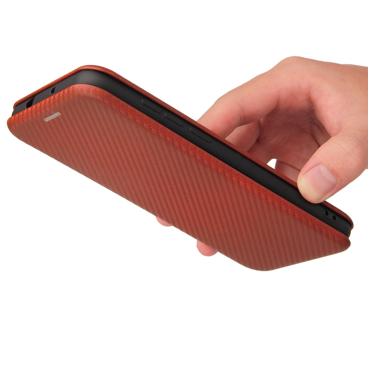 For Tone e21 Carbon Fiber Texture Horizontal Flip TPU + PC + PU Leather Case with Card Slot