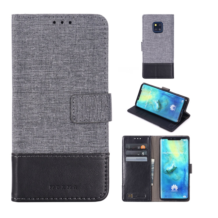 For Huawei Mate 20 Pro MUXMA MX102 Horizontal Flip Canvas Leather Case with Stand & Card Slot & Wallet Function