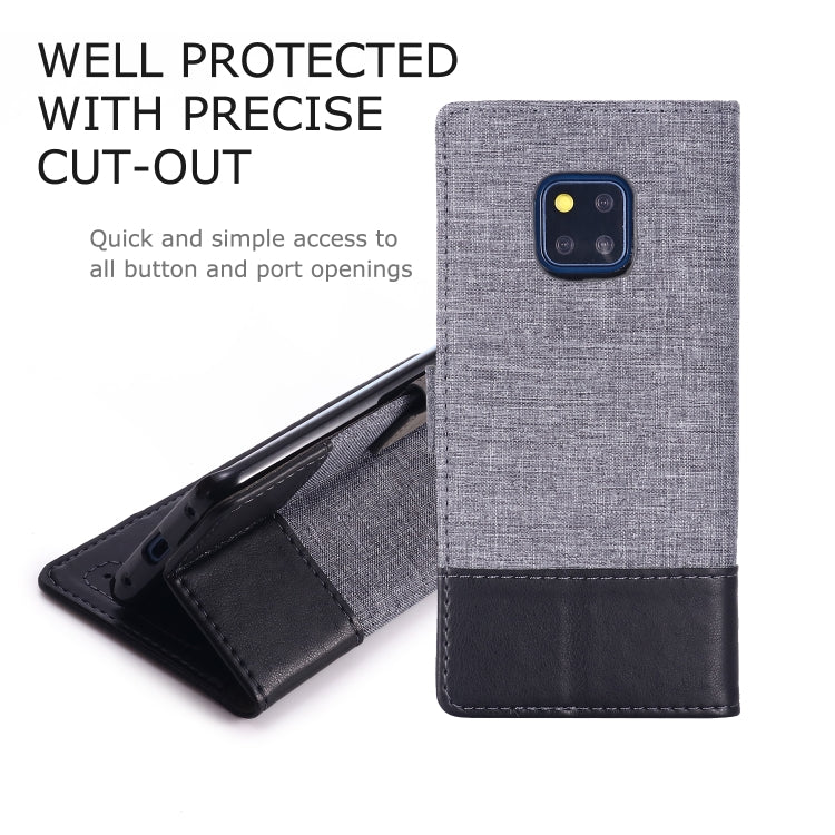 For Huawei Mate 20 Pro MUXMA MX102 Horizontal Flip Canvas Leather Case with Stand & Card Slot & Wallet Function