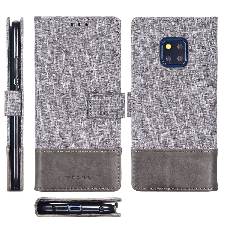 For Huawei Mate 20 Pro MUXMA MX102 Horizontal Flip Canvas Leather Case with Stand & Card Slot & Wallet Function