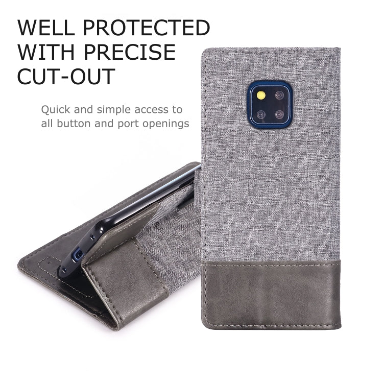 For Huawei Mate 20 Pro MUXMA MX102 Horizontal Flip Canvas Leather Case with Stand & Card Slot & Wallet Function
