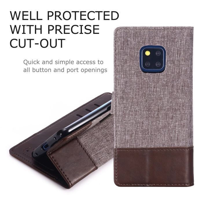 For Huawei Mate 20 Pro MUXMA MX102 Horizontal Flip Canvas Leather Case with Stand & Card Slot & Wallet Function