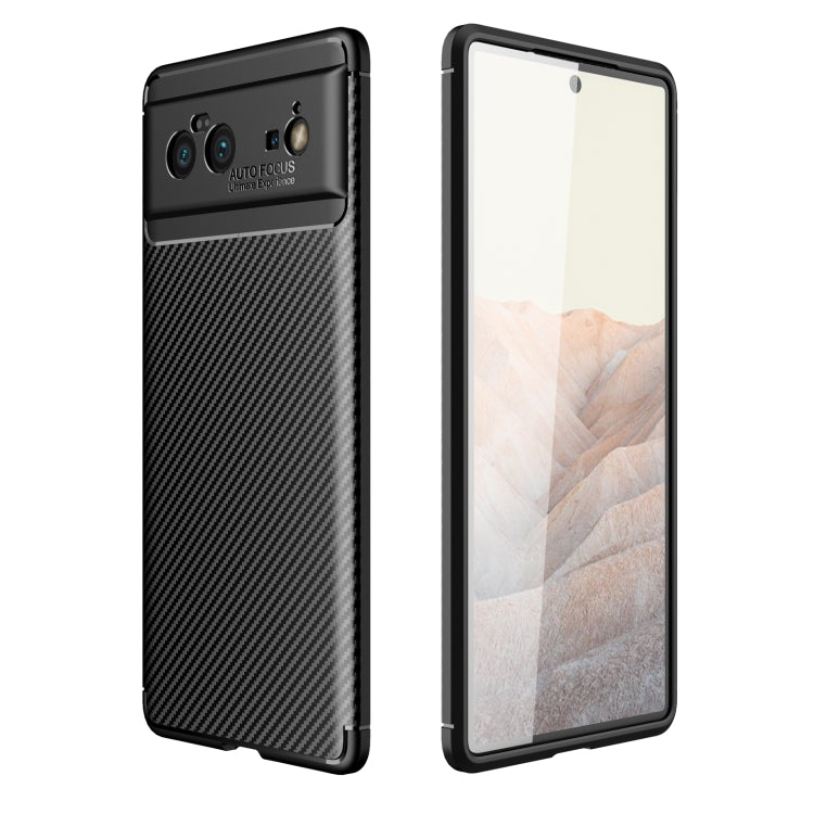 For Google Pixel 6 Carbon Fiber Texture Shockproof TPU Case