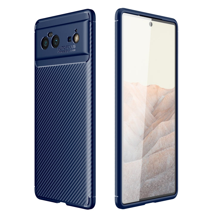 For Google Pixel 6 Carbon Fiber Texture Shockproof TPU Case