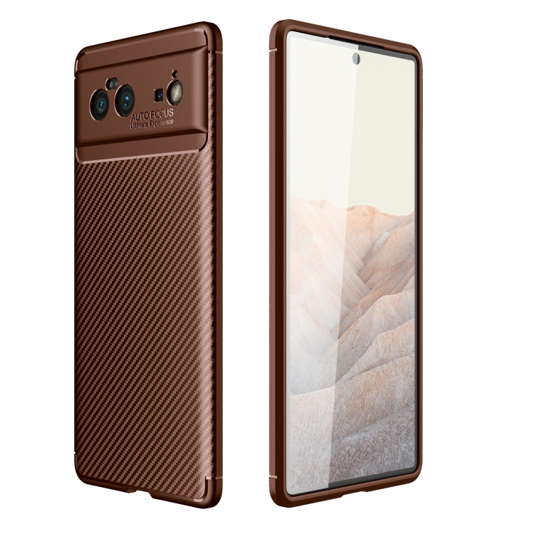 For Google Pixel 6 Carbon Fiber Texture Shockproof TPU Case