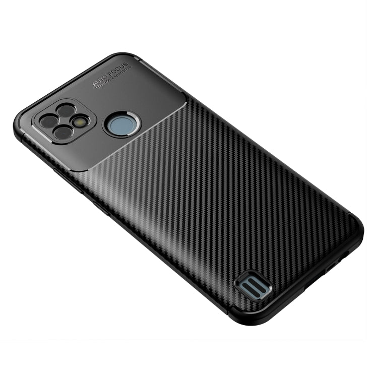 For OPPO Realme C21 Carbon Fiber Texture Shockproof TPU Case