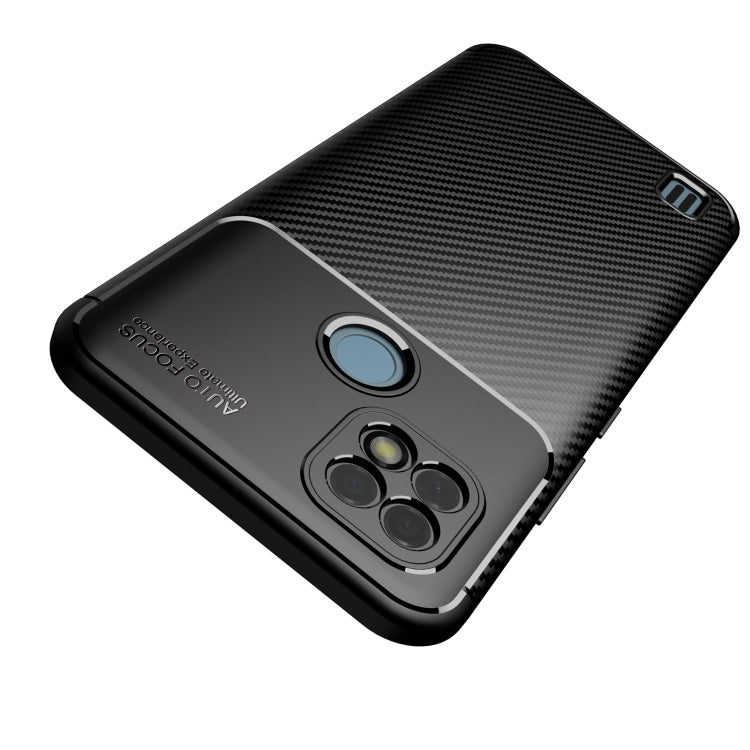 For OPPO Realme C21 Carbon Fiber Texture Shockproof TPU Case