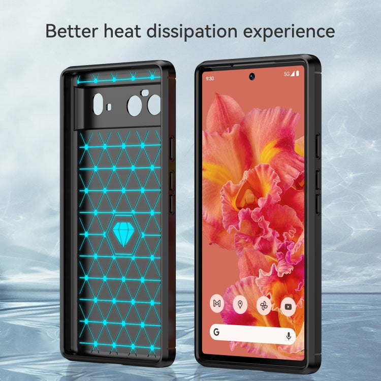 For Google Pixel 6 Brushed Texture Carbon Fiber TPU Case