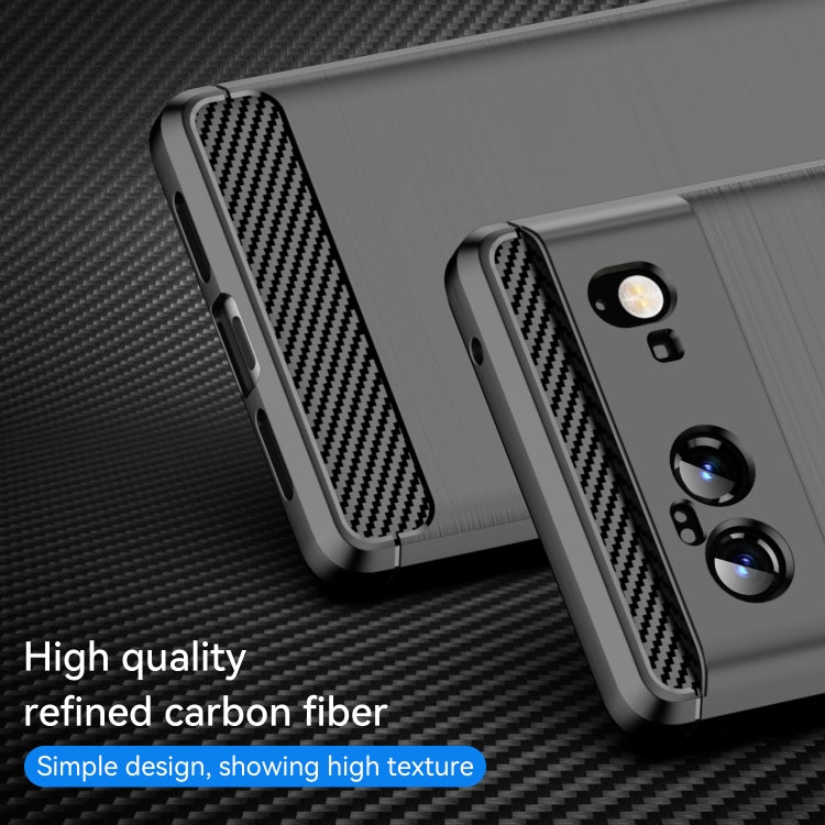 For Google Pixel 6 Brushed Texture Carbon Fiber TPU Case
