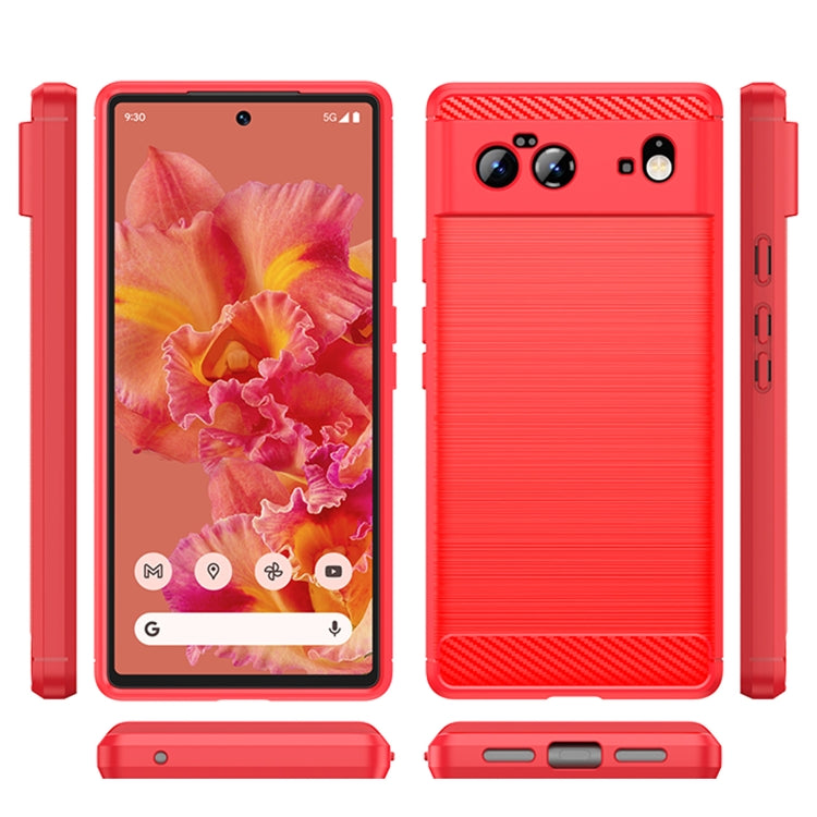 For Google Pixel 6 Brushed Texture Carbon Fiber TPU Case