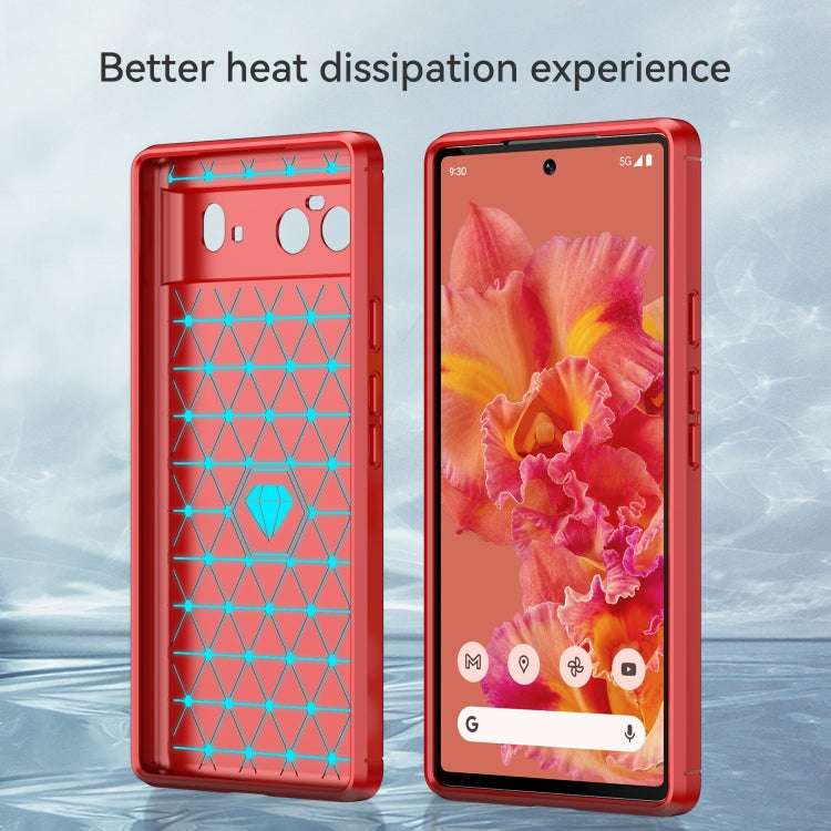 For Google Pixel 6 Brushed Texture Carbon Fiber TPU Case