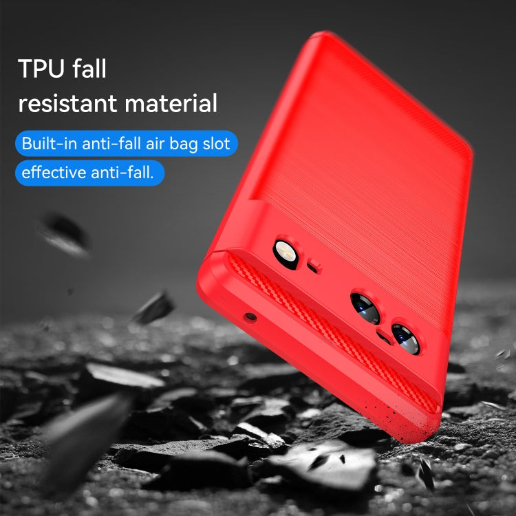 For Google Pixel 6 Brushed Texture Carbon Fiber TPU Case