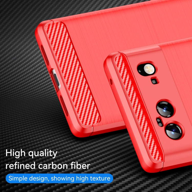 For Google Pixel 6 Brushed Texture Carbon Fiber TPU Case