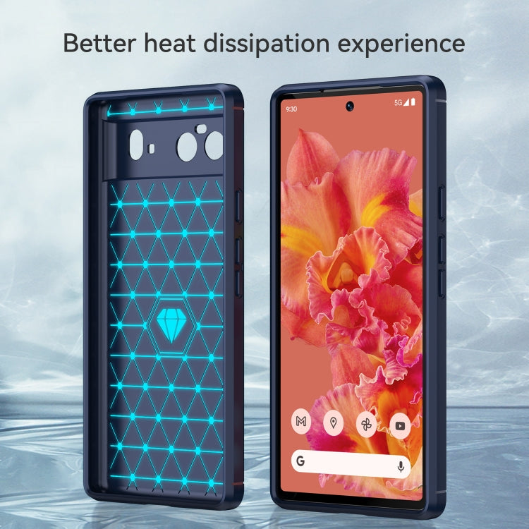 For Google Pixel 6 Brushed Texture Carbon Fiber TPU Case